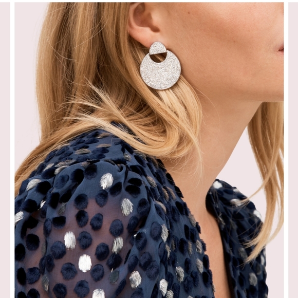 Kate Spade Mod Scallop Pave Earrings - Picture 4 of 9
